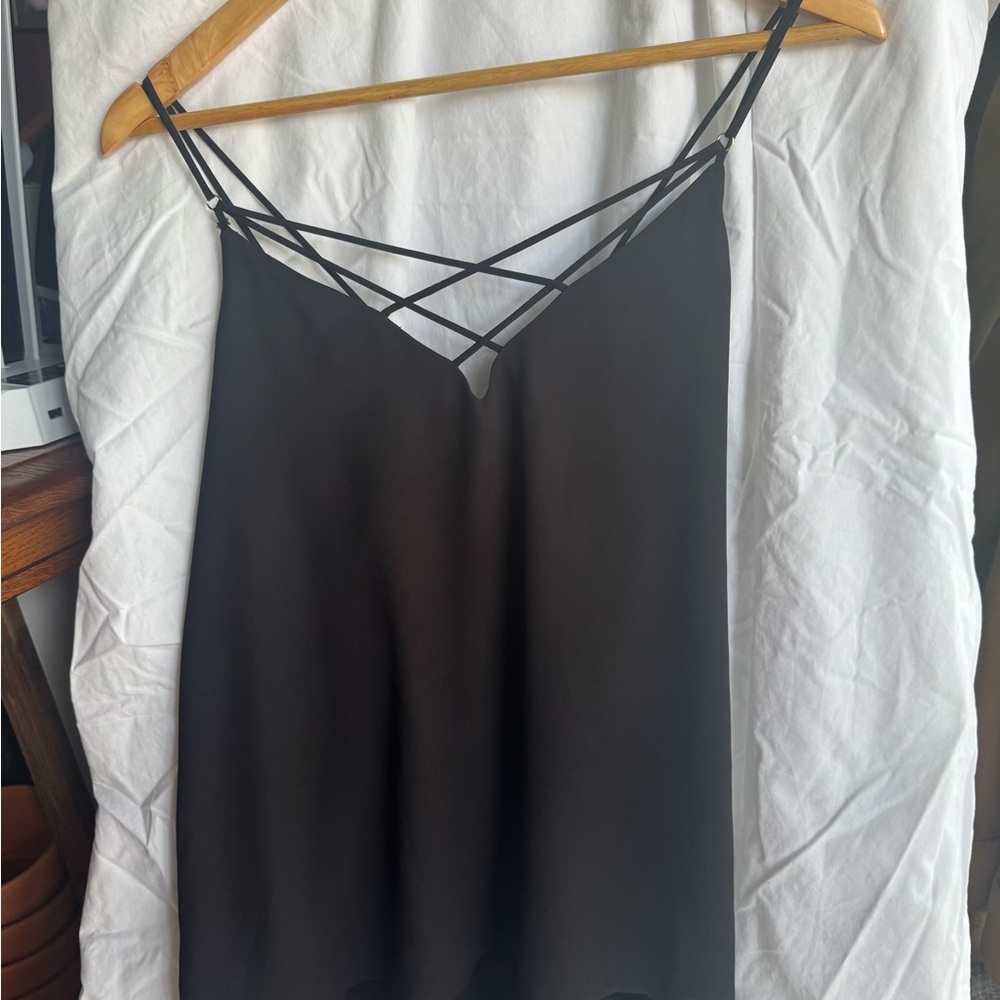 Express Black Backless Fitted Camisole